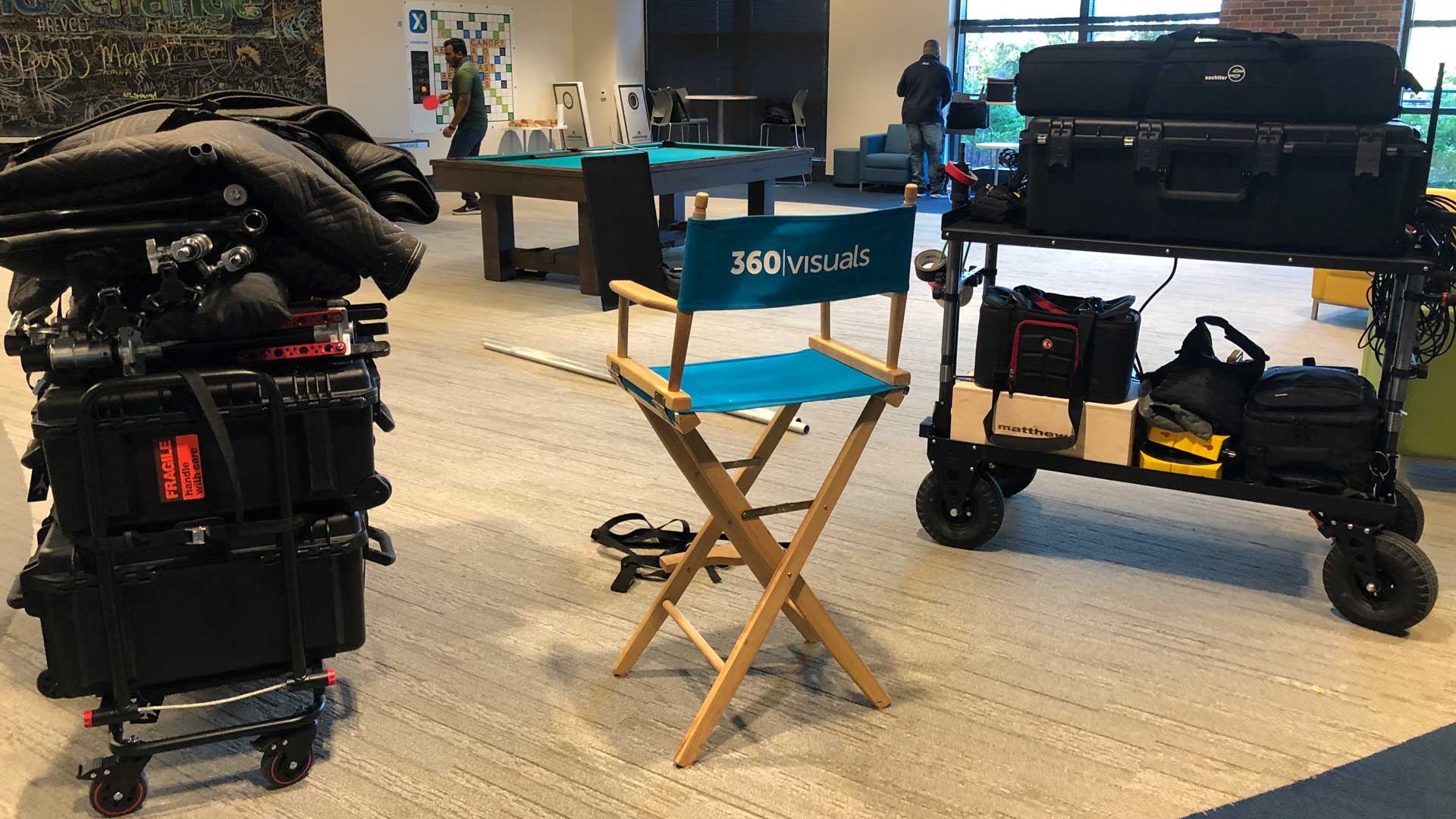 AvidxChange Brand Film Behind the Scenes On Set Directors Chair - Charlotte NC