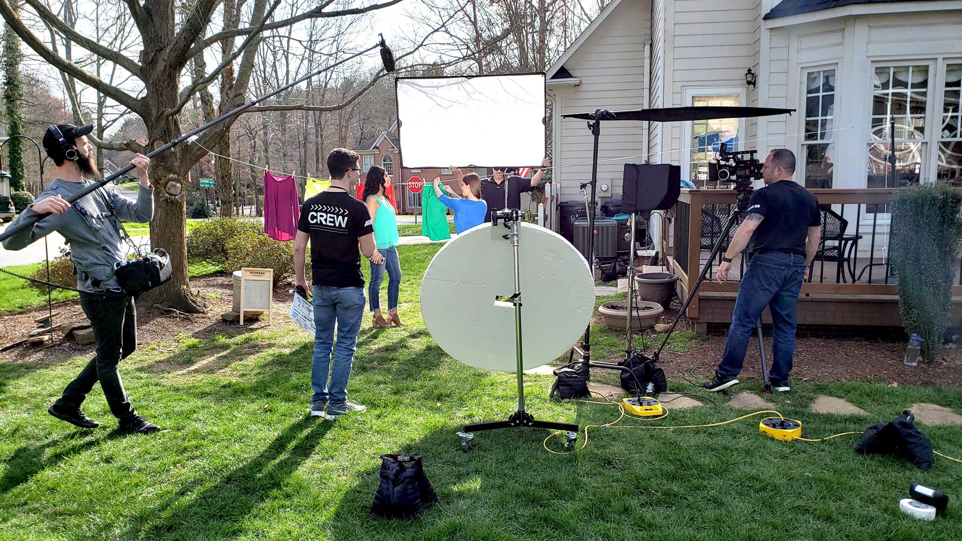 360 Visuals Keeping up with the Times Commercial Behind the Scenes On Set about to Roll - Huntersville NC